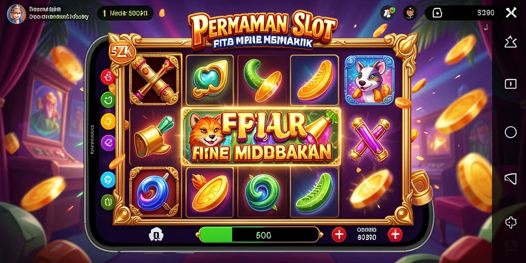 Screenshot gameplay 5ZK menampilkan gulungan slot dengan efek visual yang menarik.