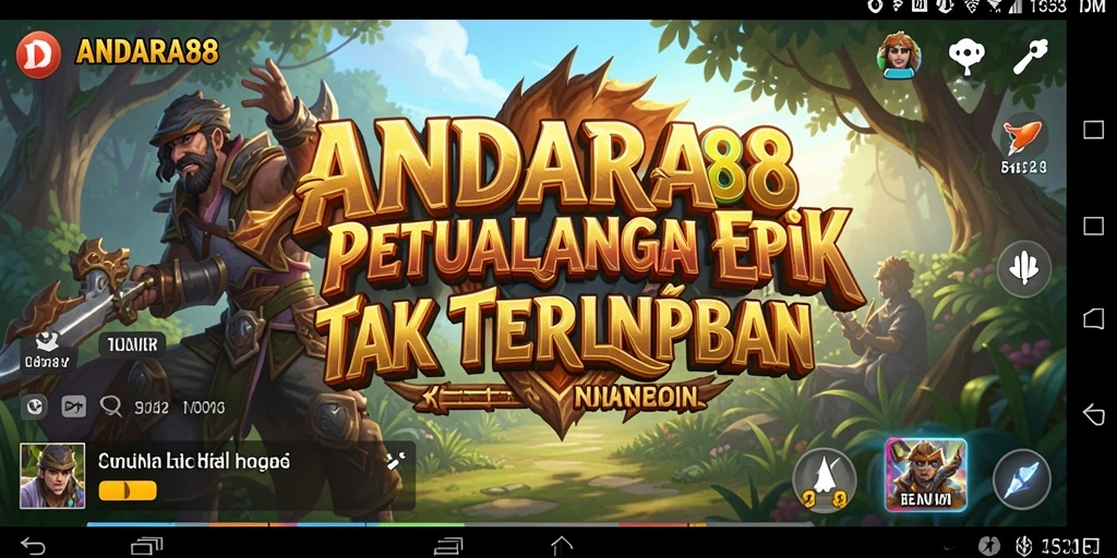 Tampilan gameplay seru di dunia petualangan ANDARA88.