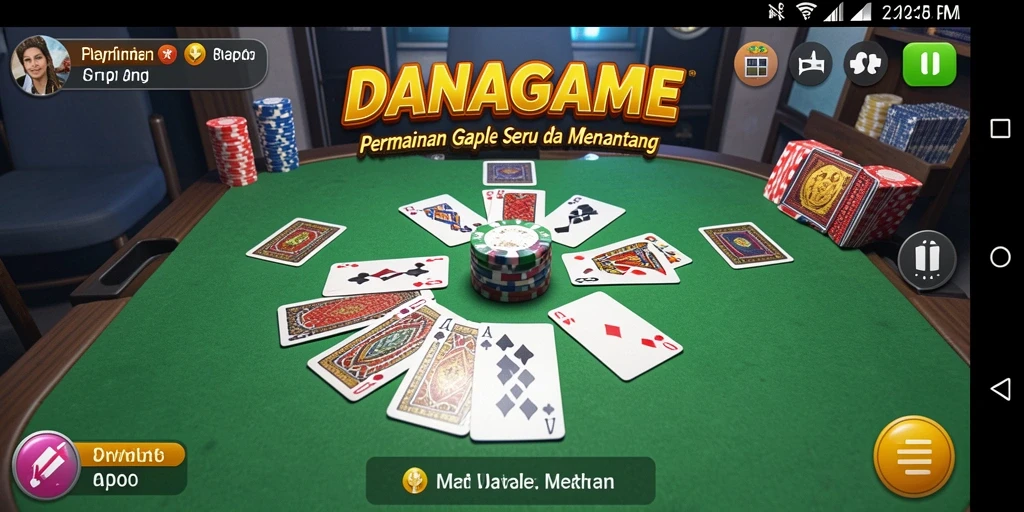 Tampilan gameplay seru Gaple di DANAGAME yang menarik.