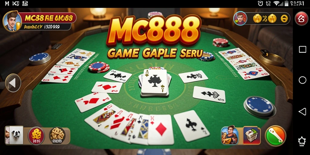 Screenshot MC888 menampilkan gameplay Gaple yang seru dan menghibur.