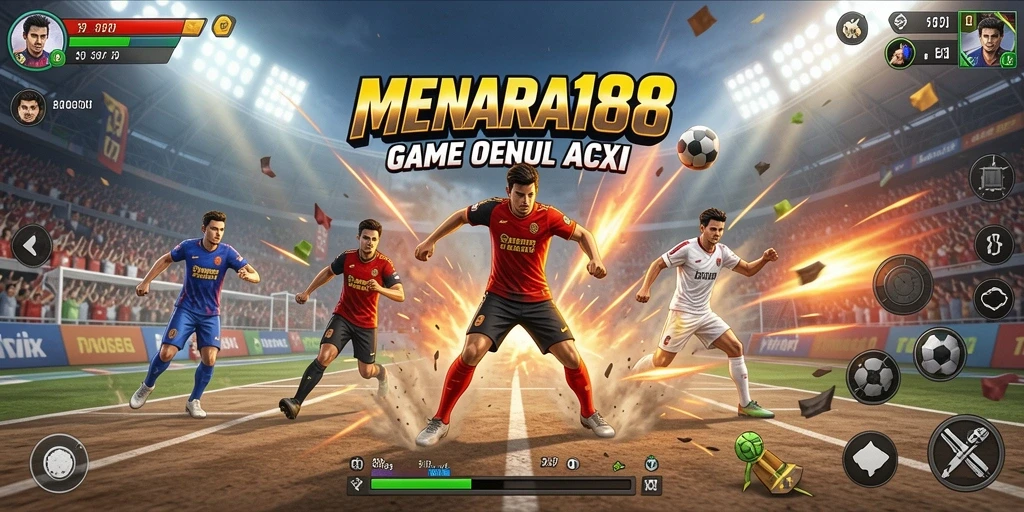 Screenshot MENARA188 menampilkan aksi olahraga yang intens dan seru.