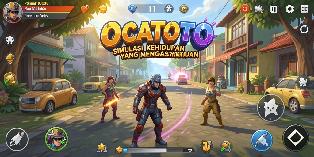 Tampilan gameplay menarik OCATOTO dalam dunia simulasi.