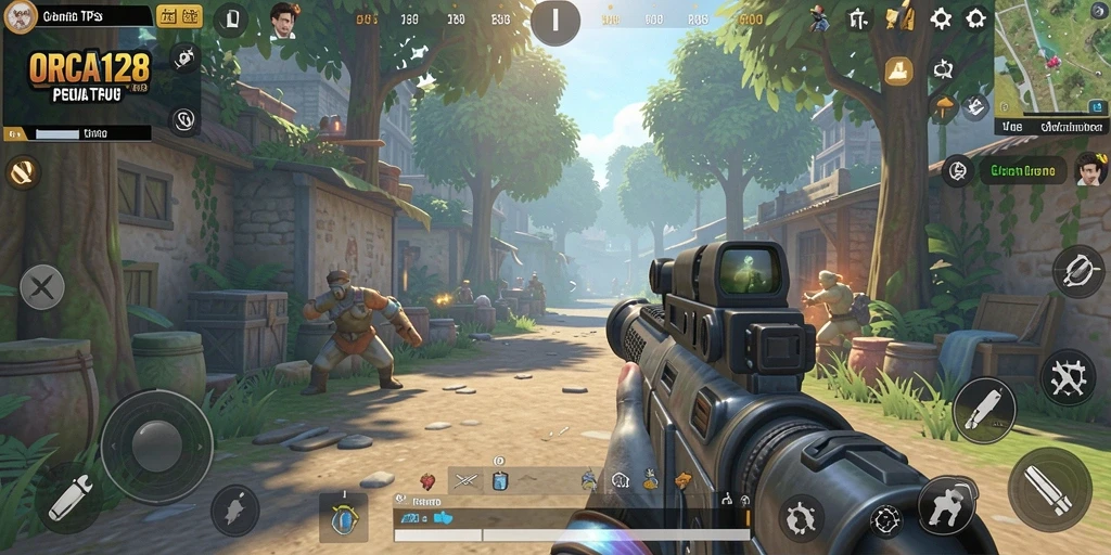 Tampilan gameplay seru di ORCA128 dengan aksi menegangkan.