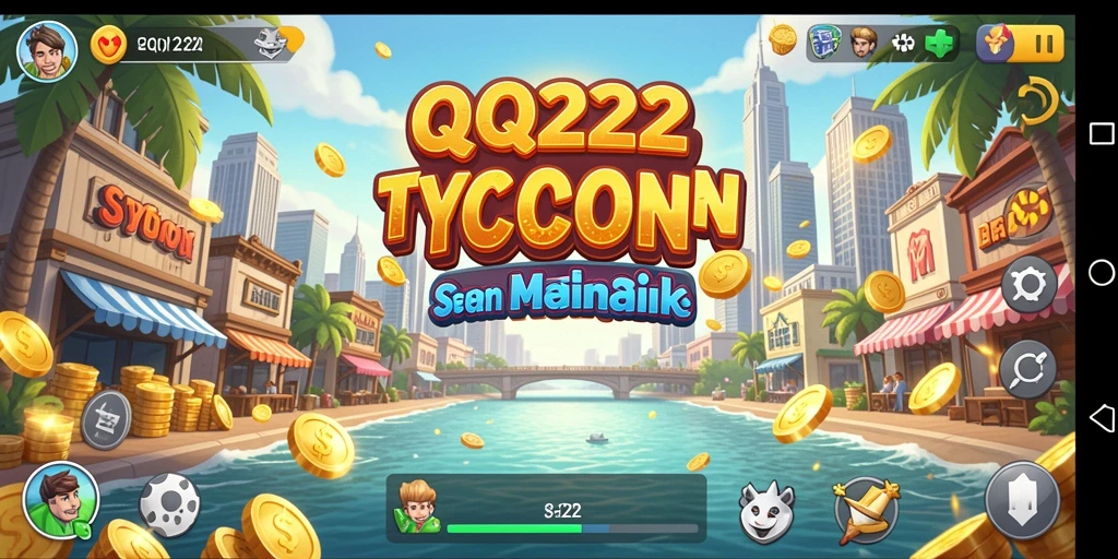 Tampilan gameplay QQ222 yang menarik dengan elemen Tycoon.