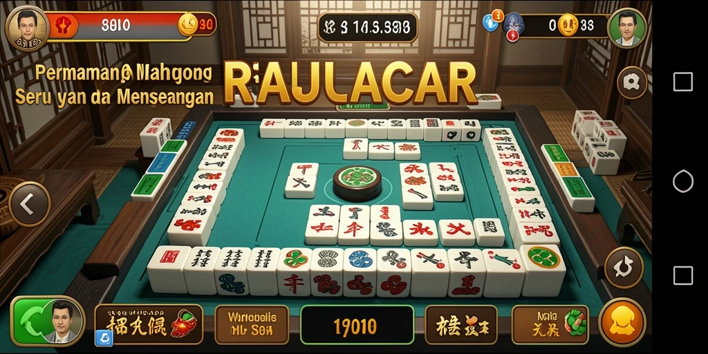 Tampilan aksi gameplay seru dalam permainan Mahjong.