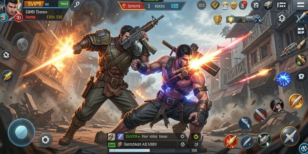 Tampilan gameplay seru dengan pertempuran yang mendebarkan.
