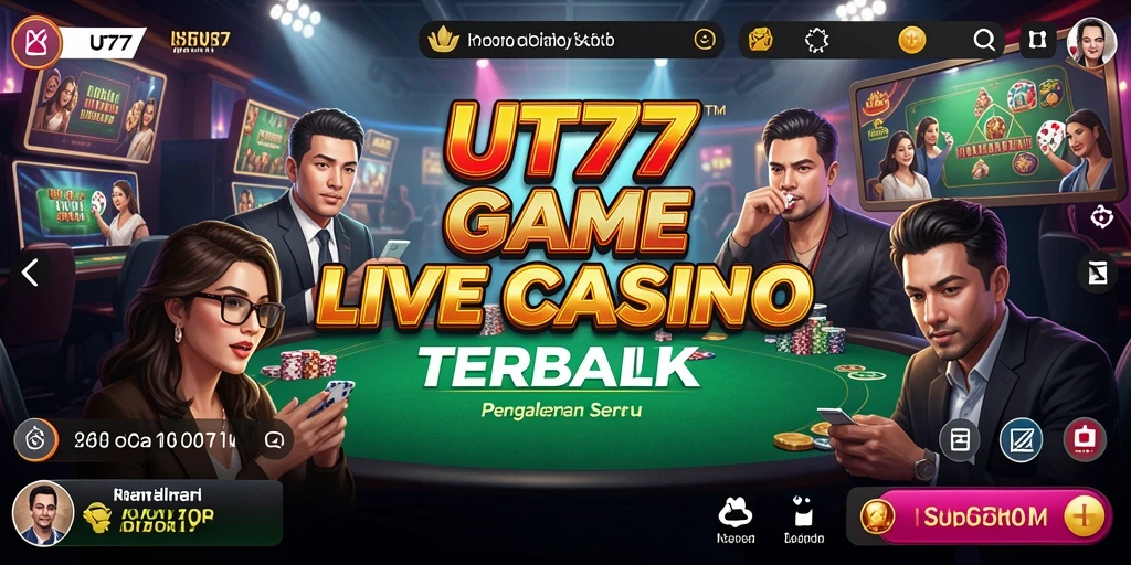 Tampilan gameplay Live Casino yang menarik dan interaktif di UT77.