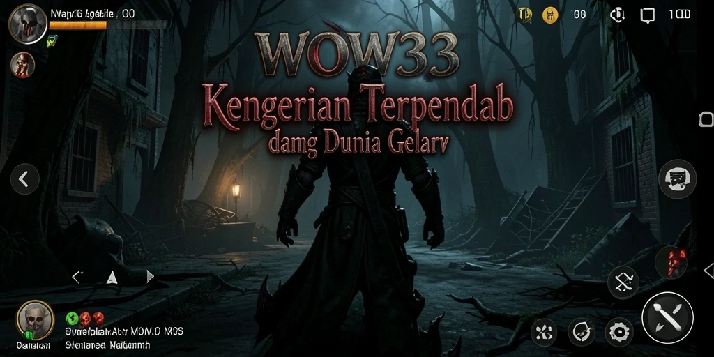 Screenshot utama WOW33 menampilkan adegan menyeramkan yang penuh ketegangan.